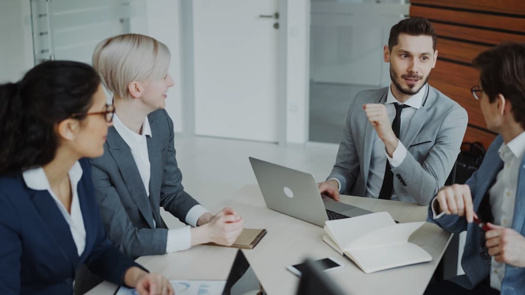 Air Allergen team collaborating in a modern workspace