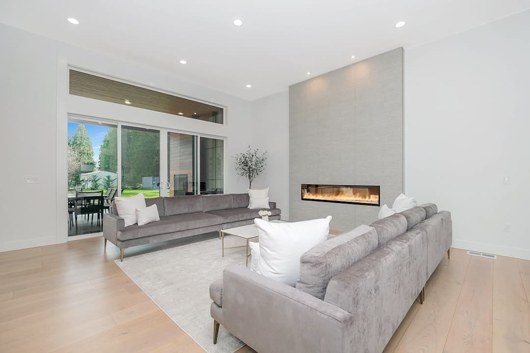 Bright, healthy modern home living room