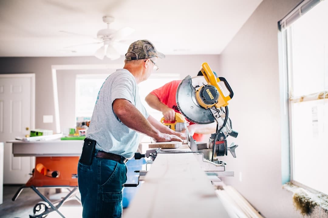 Homeowner discussing a renovation with a contractor
