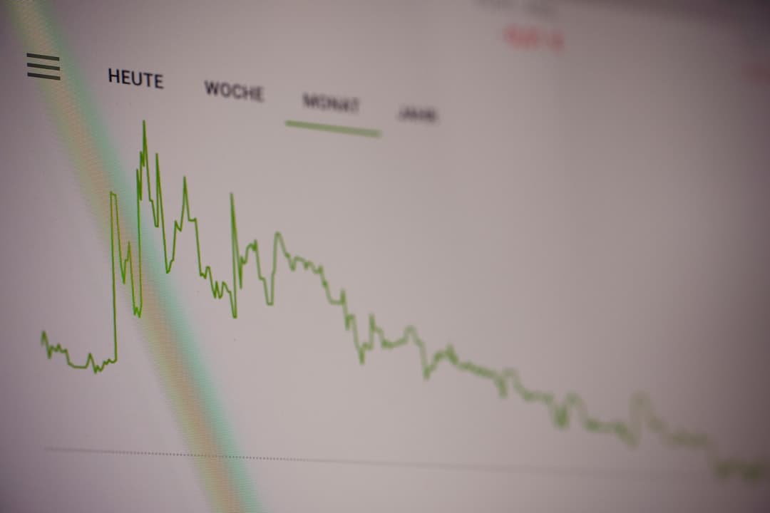 Charts and data report on a monitor