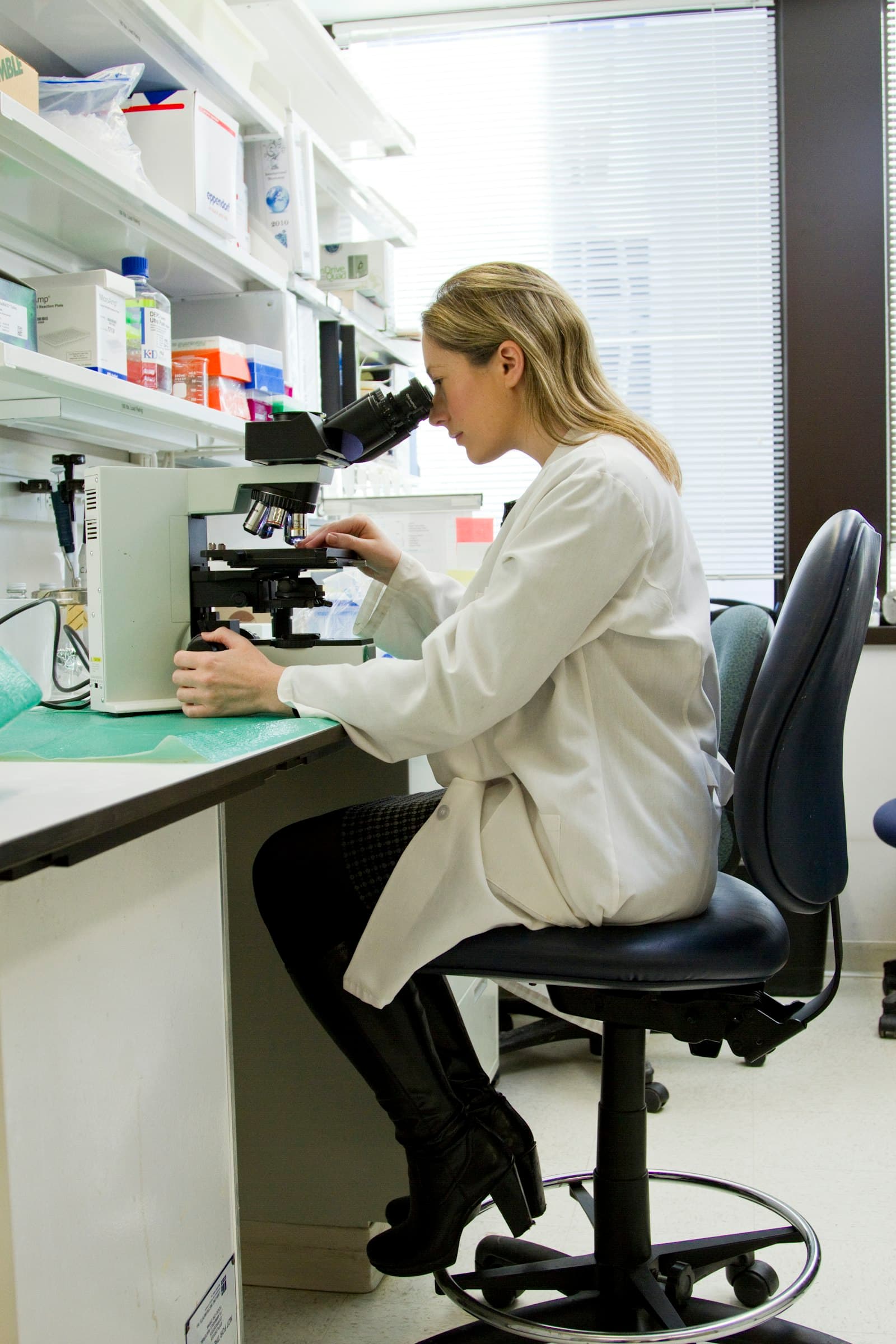 IAQ professional reviewing analysis results