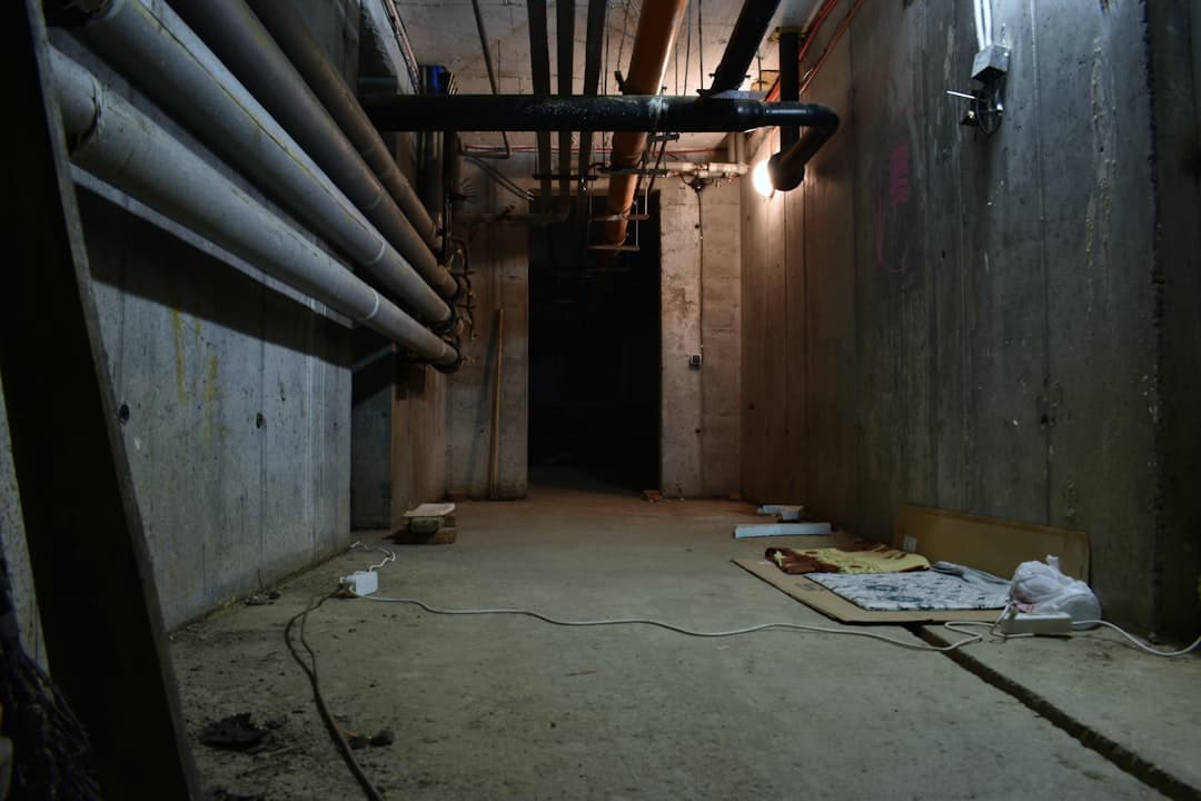 Flooded basement after a sewage backup