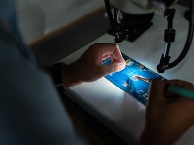 Modern basement interior with potential air quality concerns